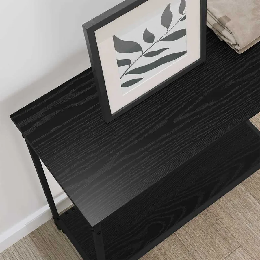 Table console Chêne noir 75 x 30.5 x 75 cm Bois d'ingénierie - 4