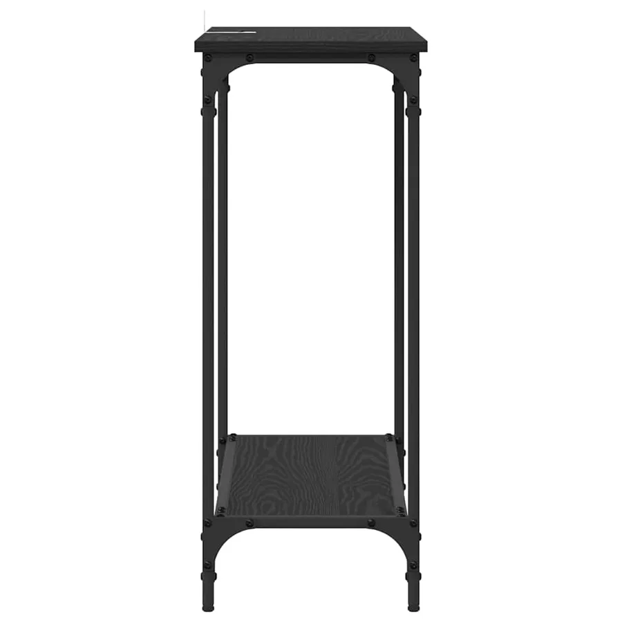 Table console Chêne noir 75 x 30.5 x 75 cm Bois d'ingénierie - 6