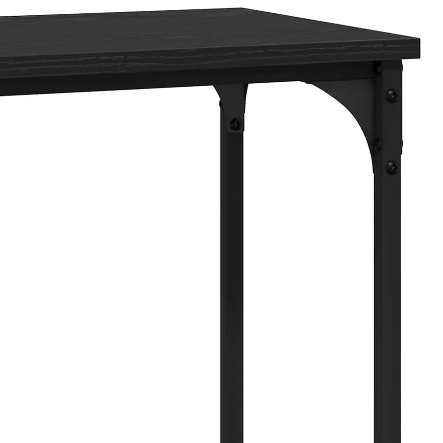 Table console Chêne noir 75 x 30.5 x 75 cm Bois d'ingénierie - 9