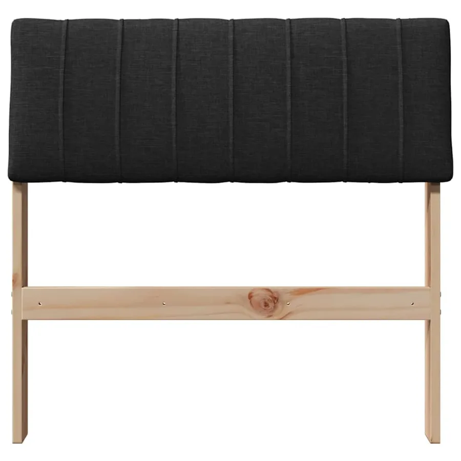 Tête de lit capitonnée Noir 75 cm Pin massif - 4