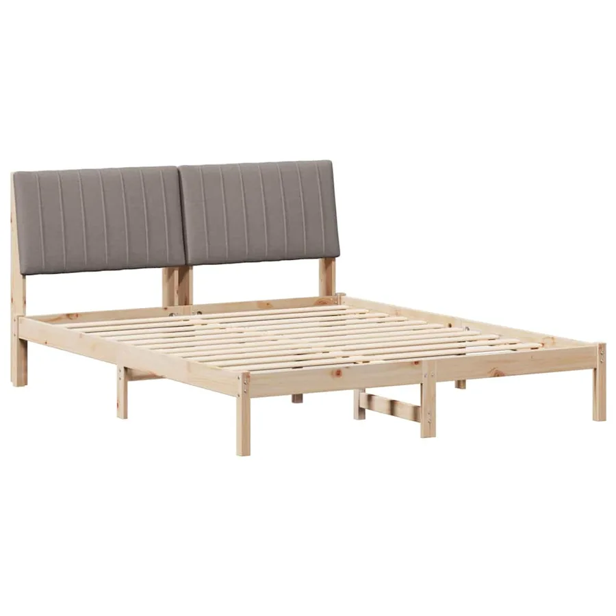 Cadre de lit avec tête de lit Marron 160 x 200 cm Pin massif - 2