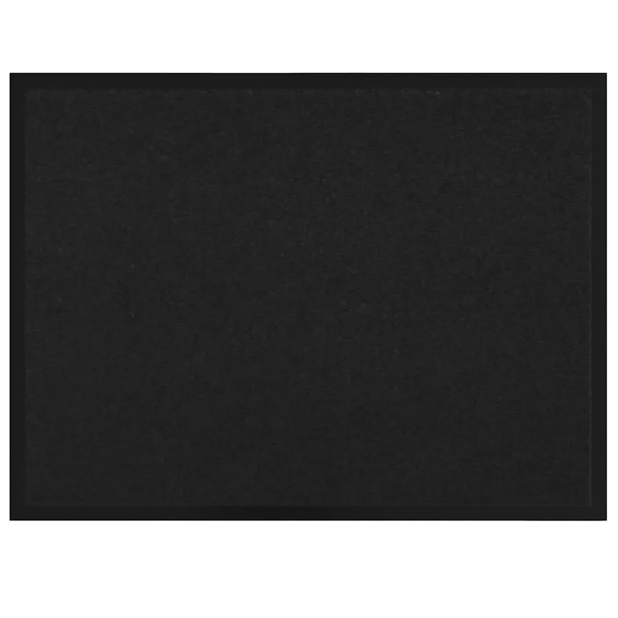 Tapis de porte Noir 60 x 40 x 1.2 cm Tissu en teddy - 2