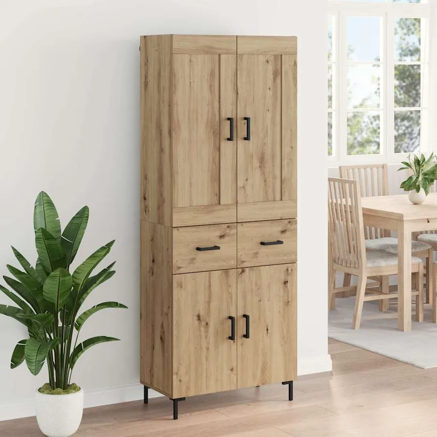 Haut Armoire 2 pcs Chêne artisanal 69,5 x 34 x 180 cm - 4