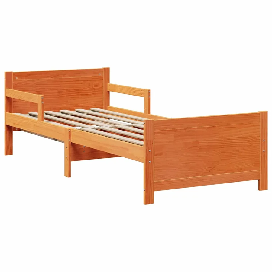 Cadre de lit Brun cire 80 x 200 cm Bois d'ingénierie - 4