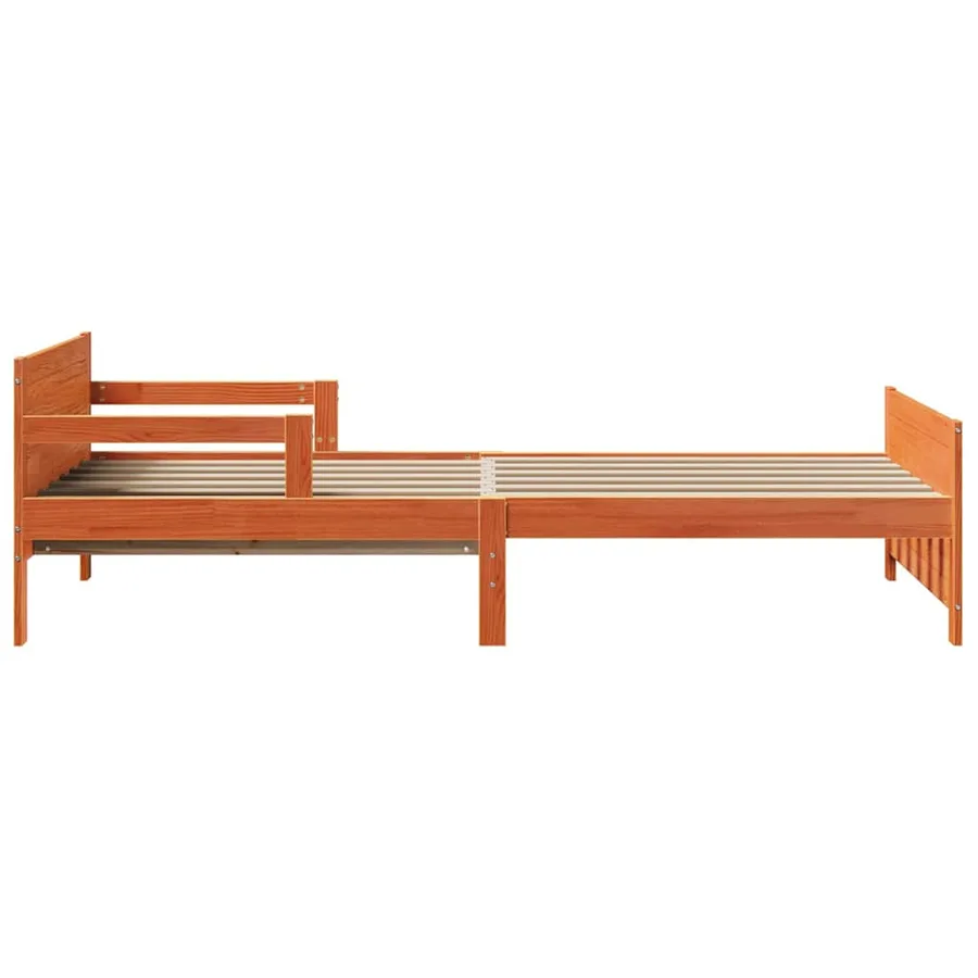 Cadre de lit Brun cire 80 x 200 cm Bois d'ingénierie - 6