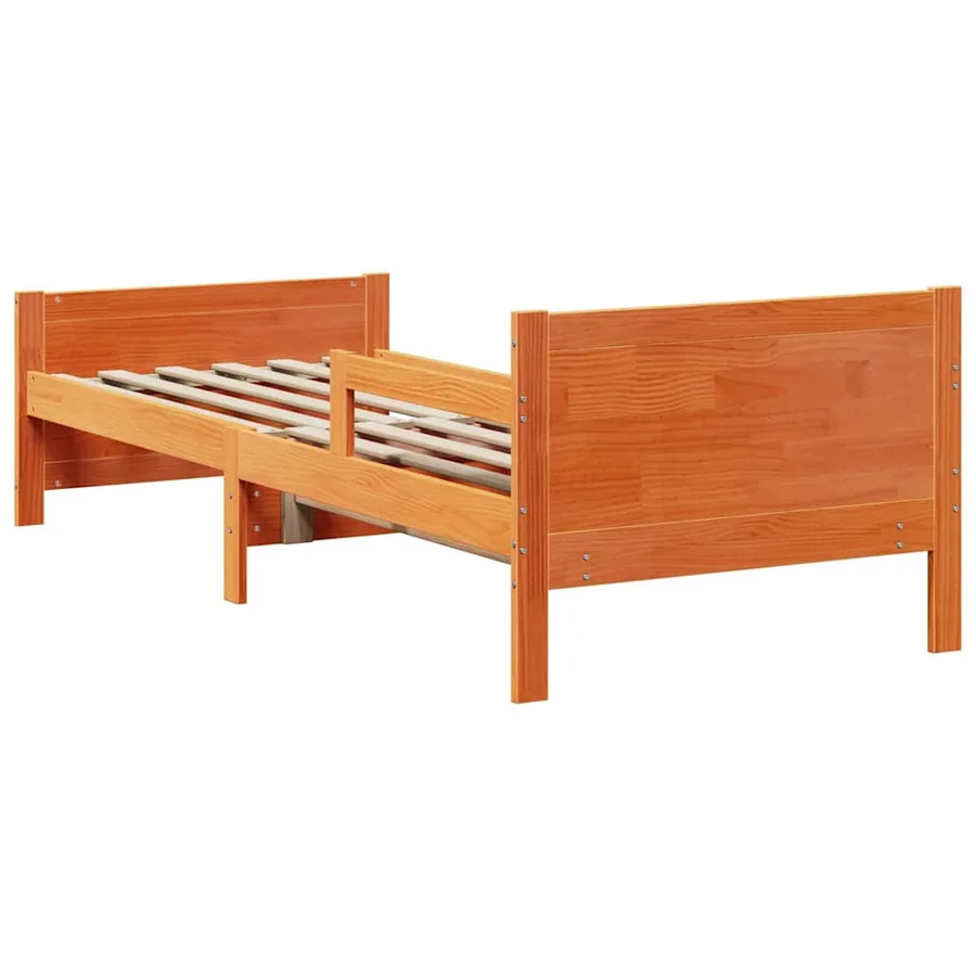 Cadre de lit Brun cire 80 x 200 cm Bois d'ingénierie - 7