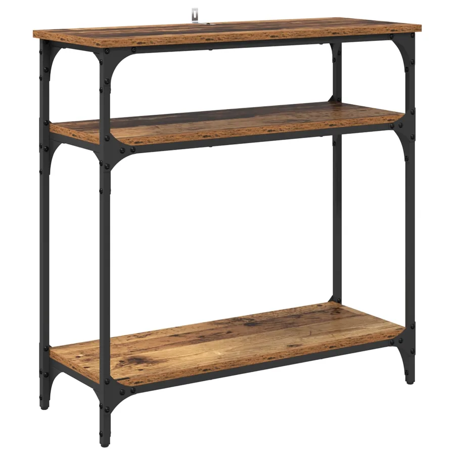Table console Bois Ancien 75 x 29 x 75 cm Bois d'ingénierie - 2
