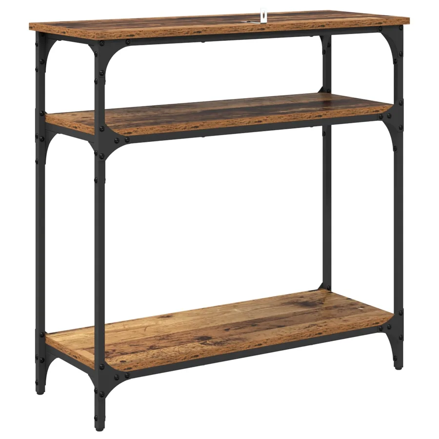 Table console Bois Ancien 75 x 29 x 75 cm Bois d'ingénierie - 7