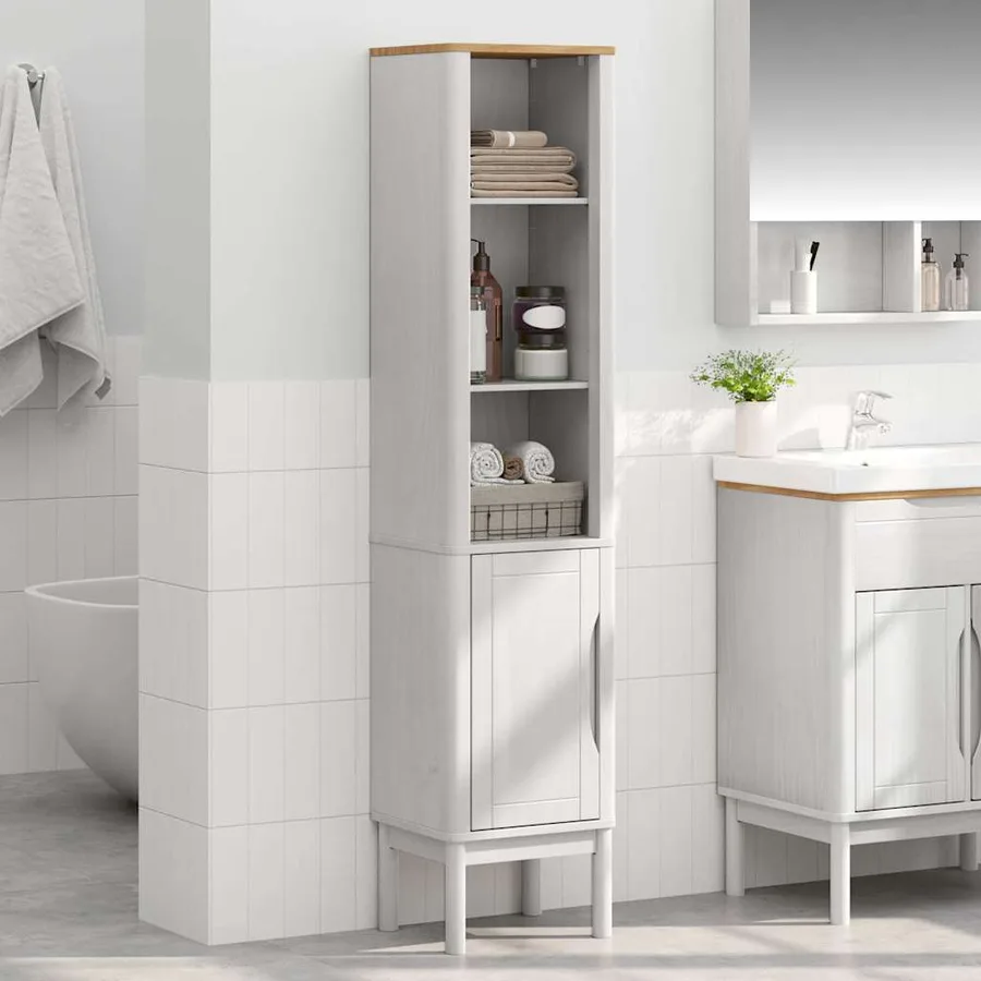 Meuble de salle de bain haut FLORO Blanc 35 x 30 x 160 cm - 4