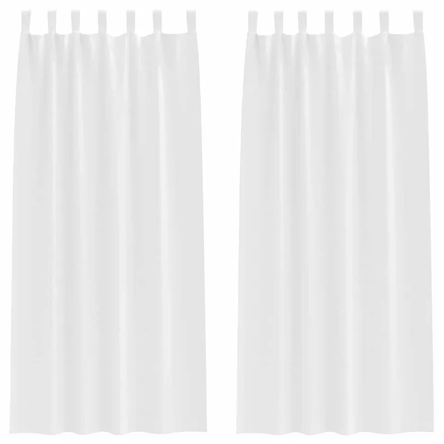 Rideaux occultants avec anneaux 2 pcs Blanc pur 225 x 140 cm - 2