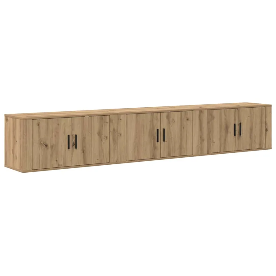 Ensemble de meuble TV mural 3 pcs Chêne artisanal - 7