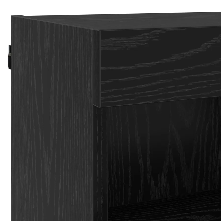 Unités murales TV avec LED 5 pcs Chêne noir Bois d'ingénierie - 11