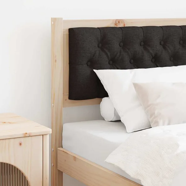 Tête de lit Autre Marron et noir 75 cm Bois massif en pin