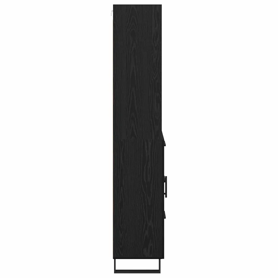 Haut Armoire avec tiroir 2 pcs Chêne noir Bois d'ingénierie - 9