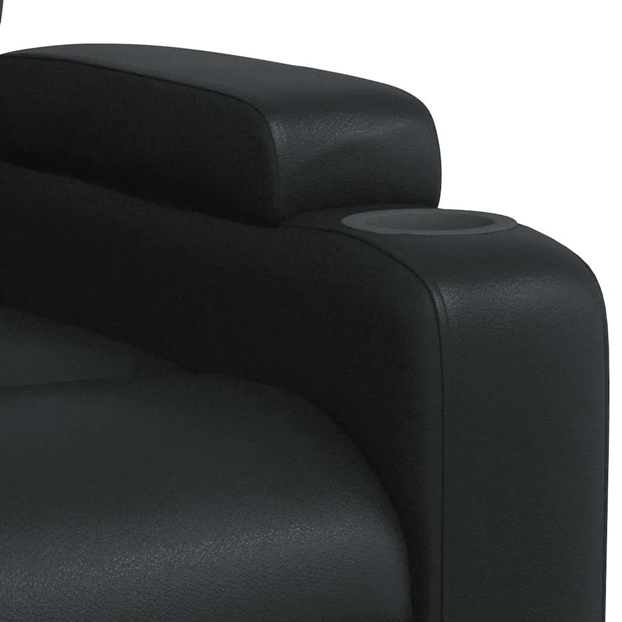 Fauteuil de massage inclinable Noir Similicuir - 10
