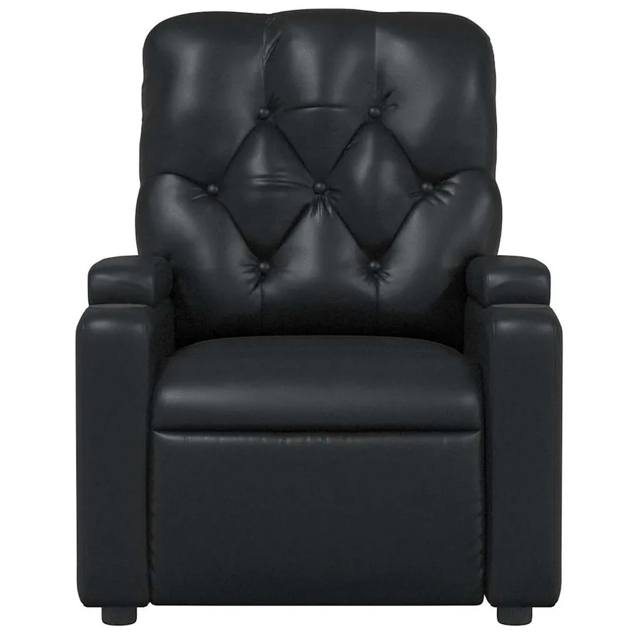 Fauteuil de massage inclinable Noir Similicuir - 5