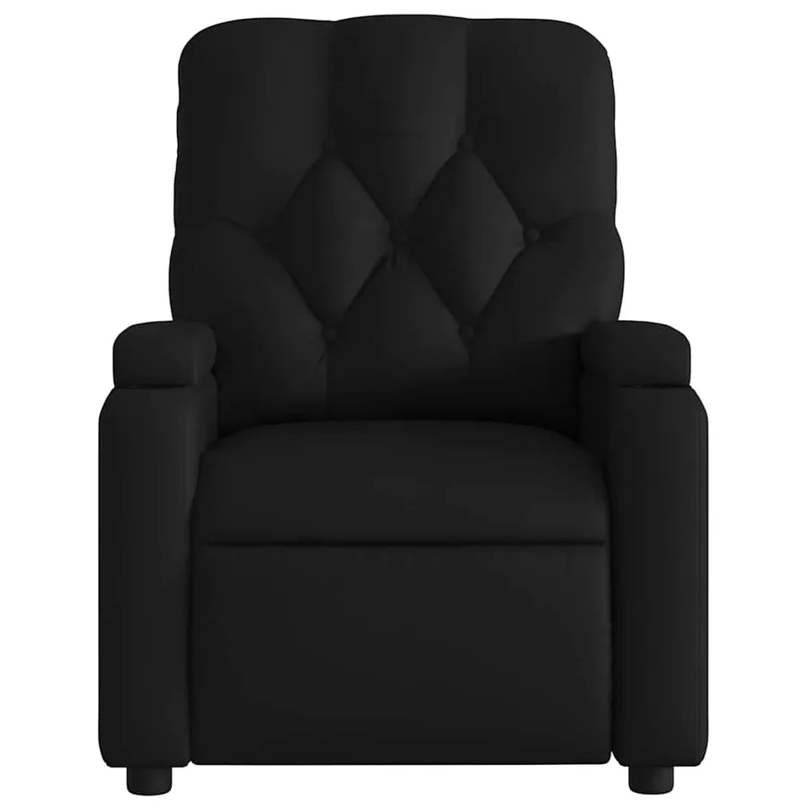 Fauteuil de massage inclinable noir similicuir - 7