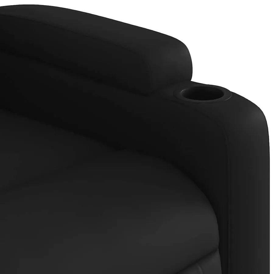 Fauteuil de massage inclinable noir similicuir - 9