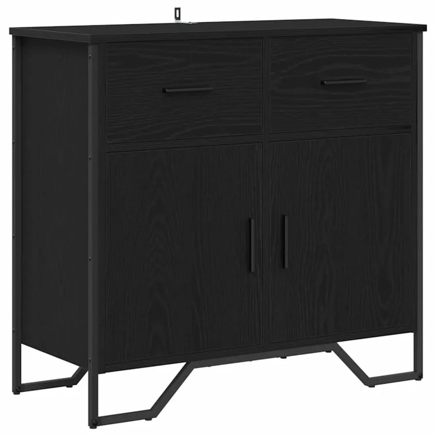 Buffet avec tiroir Chêne noir 79,5 x 35,5 x 74,5 cm - 2