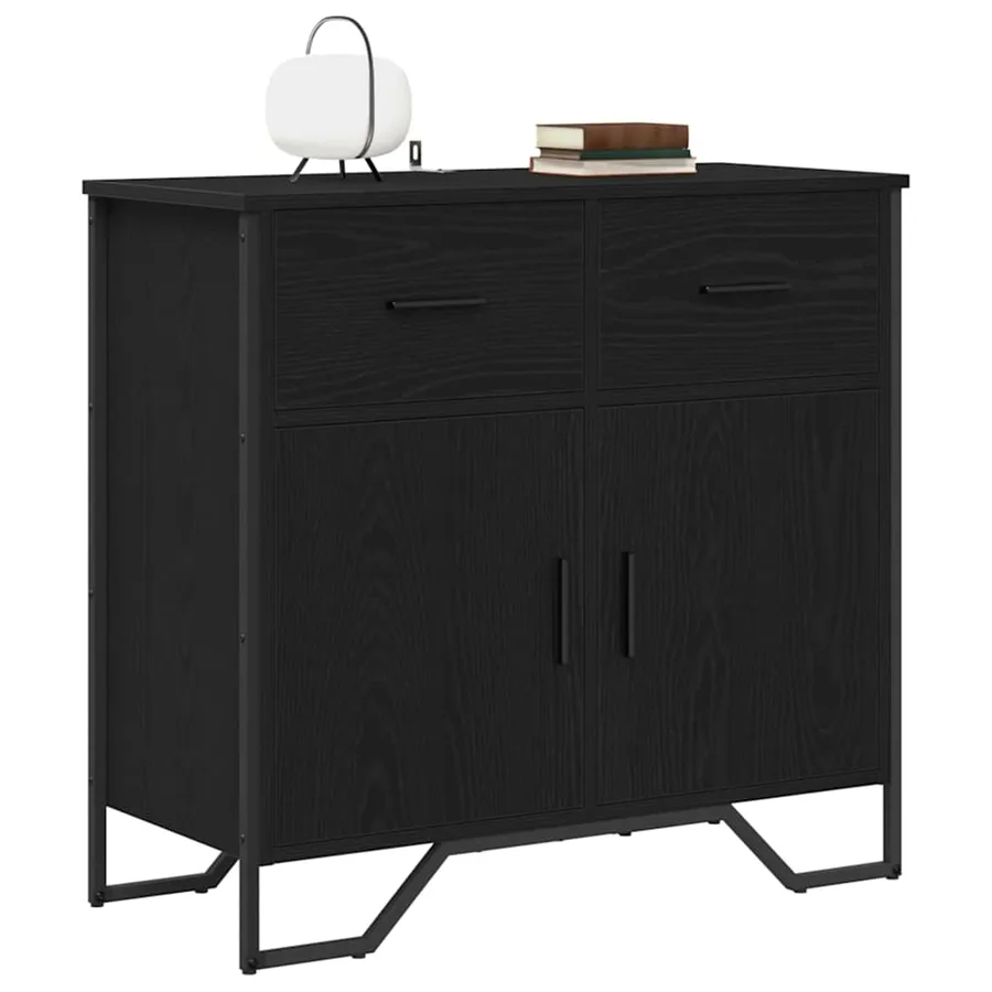 Buffet avec tiroir Chêne noir 79,5 x 35,5 x 74,5 cm - 3