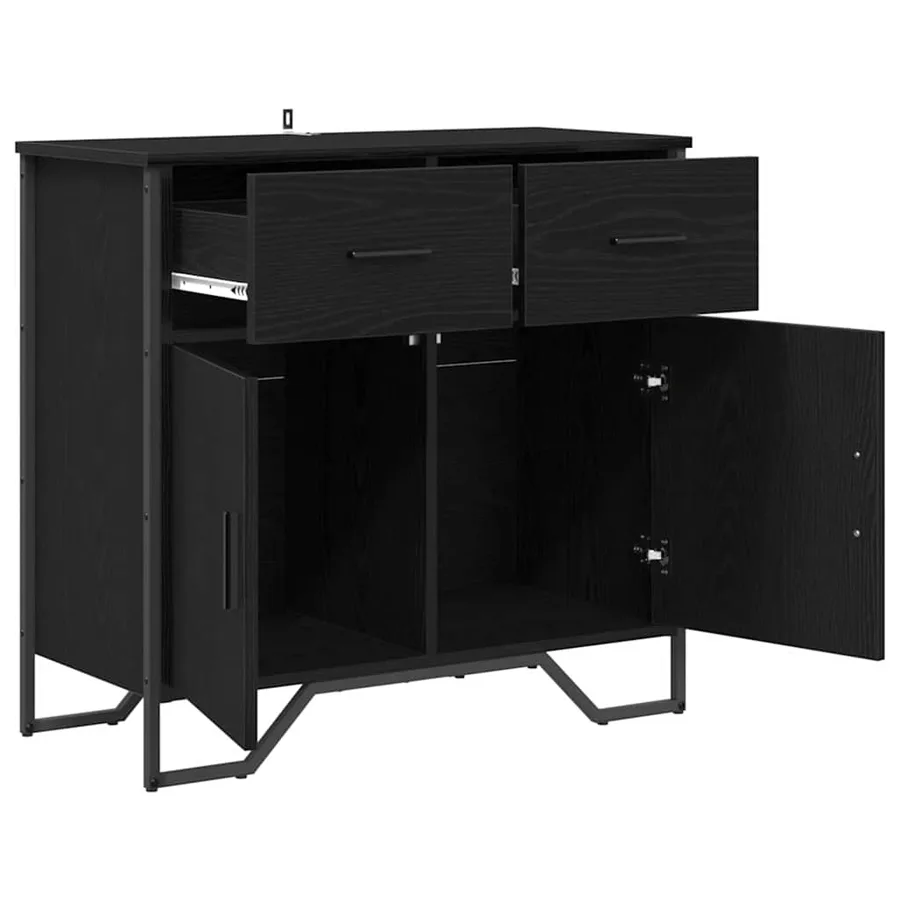 Buffet avec tiroir Chêne noir 79,5 x 35,5 x 74,5 cm - 5