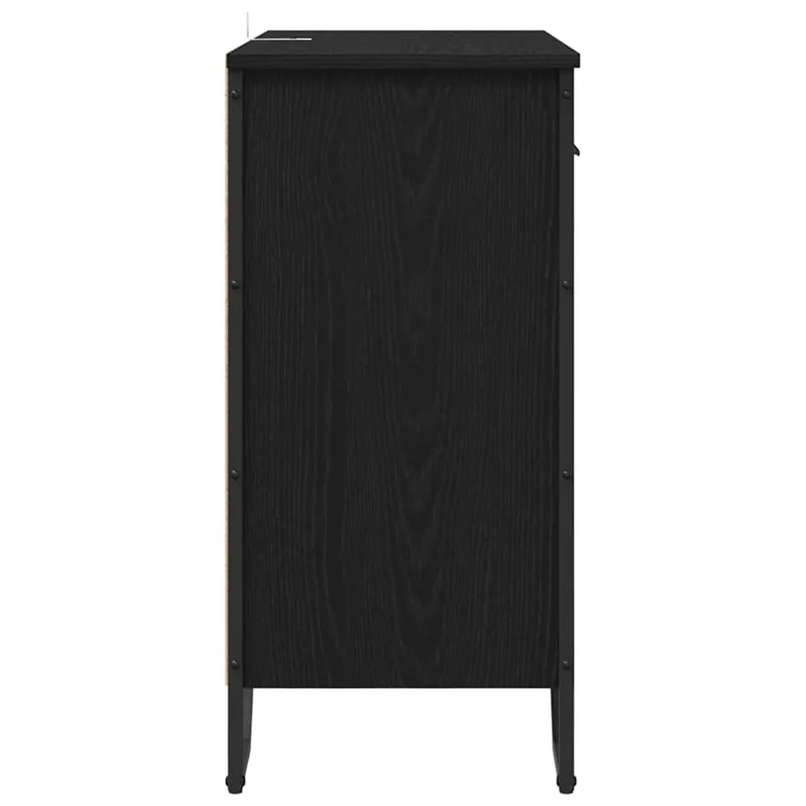 Buffet avec tiroir Chêne noir 79,5 x 35,5 x 74,5 cm - 7