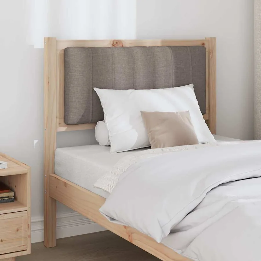 Tête de lit capitonnée avec tête de lit Marron 75 cm Pin massif - 3