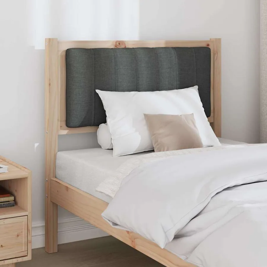 Tête de lit capitonnée avec tête de lit Marron 75 cm Pin massif - 3