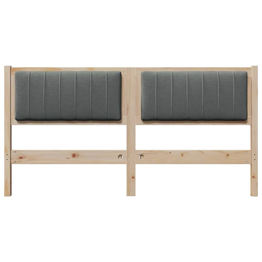 Tête de lit capitonnée Marron 150 cm Pin massif - 4