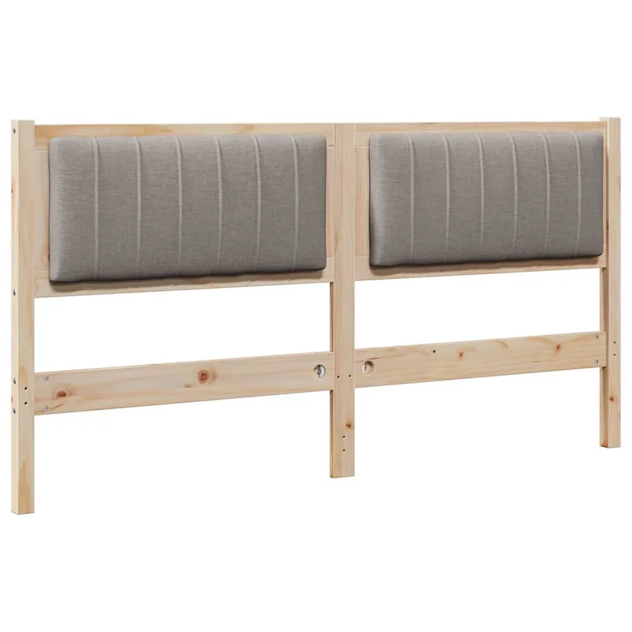 Tête de lit capitonnée Marron 150 cm Pin massif - 2