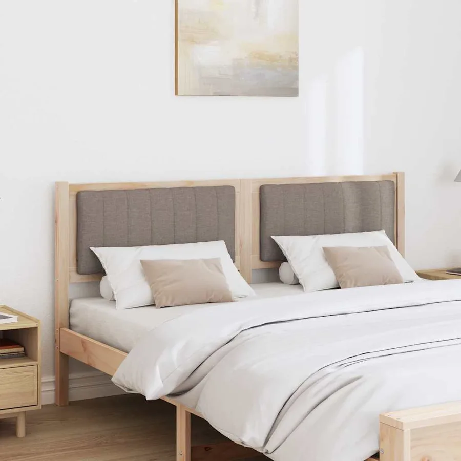 Tête de lit capitonnée Marron 150 cm Pin massif - 3