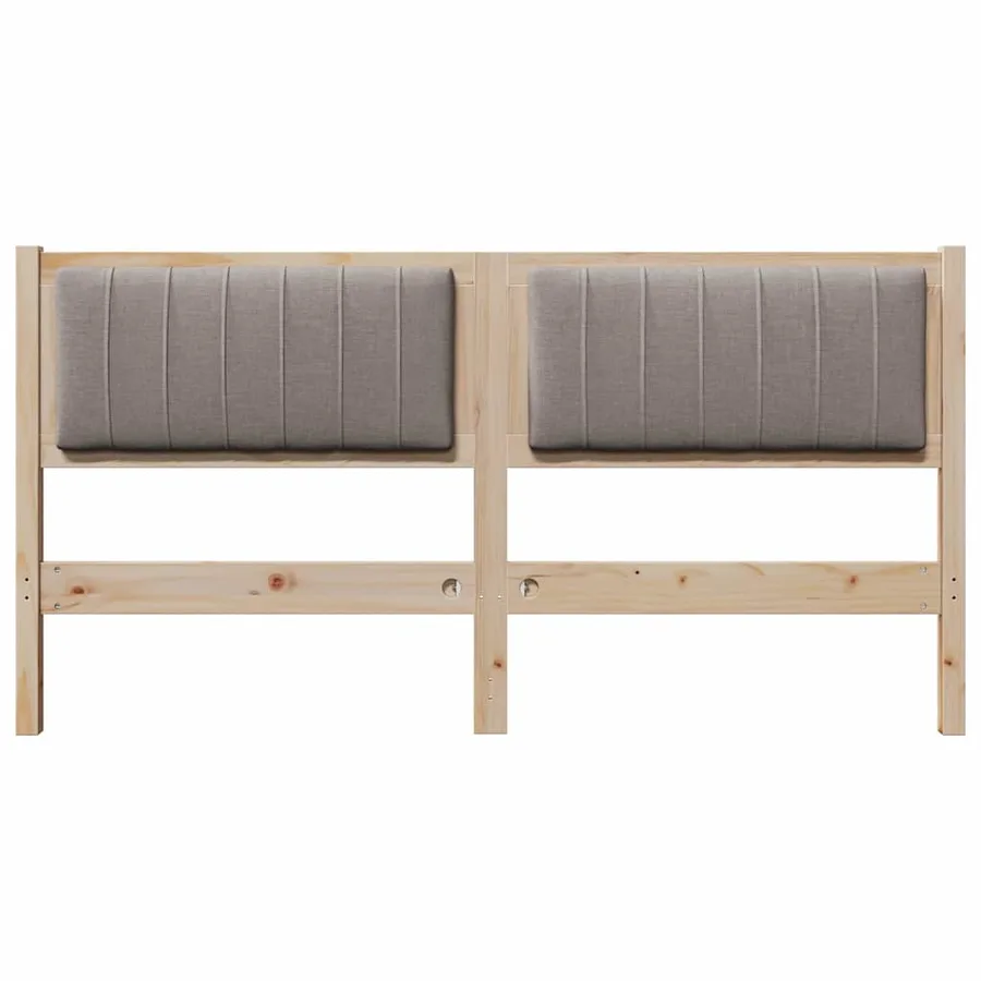 Tête de lit capitonnée Marron 150 cm Pin massif - 4