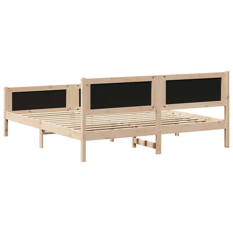 Cadre de lit Gris clair 160 x 200 cm Pin massif - 7