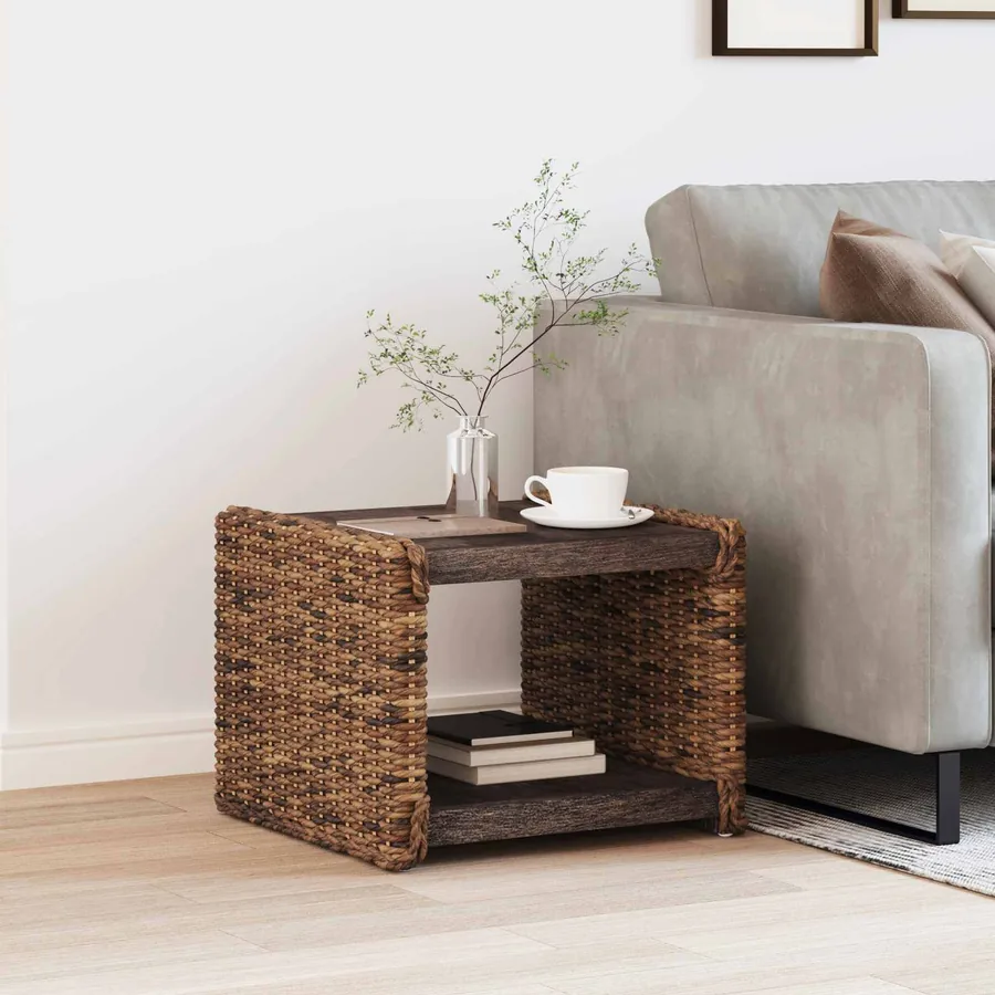 Table basse Naturel 45 x 45 x 45 cm Bois de Mahogany Massif