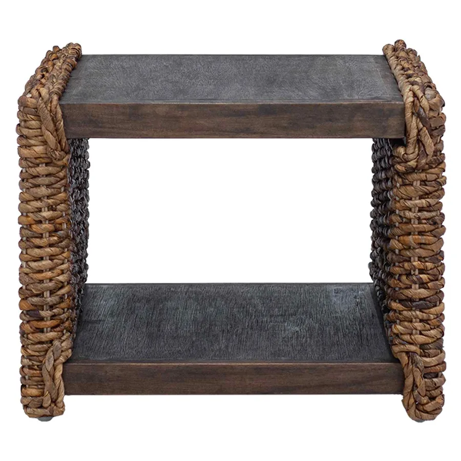 Table basse Naturel 45 x 45 x 45 cm Bois de Mahogany Massif - 4