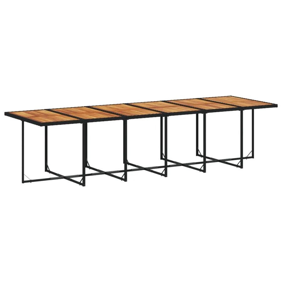Ensemble à manger de jardin coussins 17 pcs résine tressée - 3