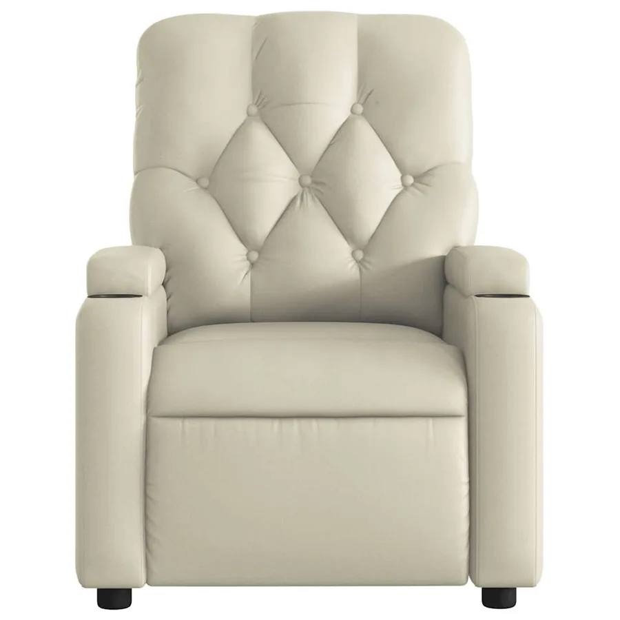 Fauteuil inclinable Crème Similicuir - 6
