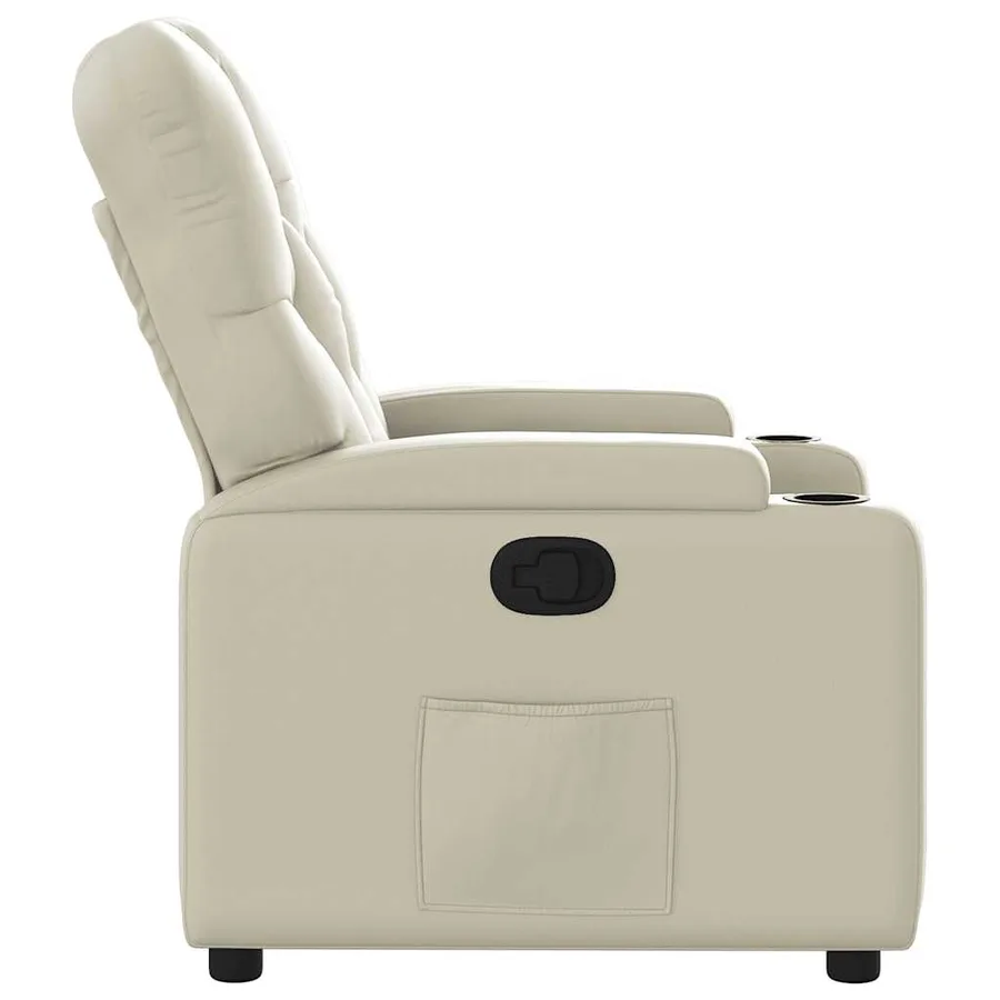 Fauteuil inclinable Crème Similicuir - 7