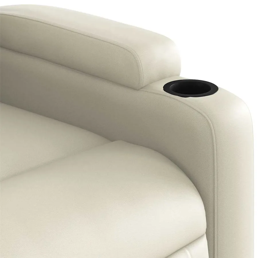 Fauteuil inclinable Crème Similicuir - 8