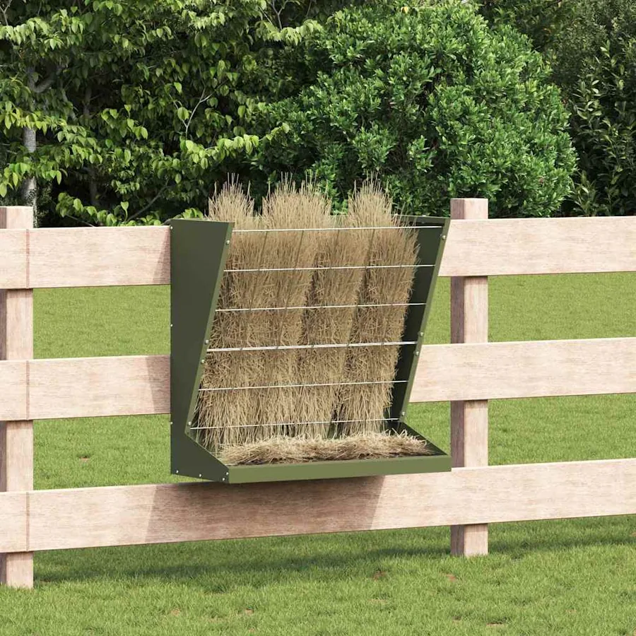Distributeur de Foin Vert olive 71 x 33 x 70 cm
