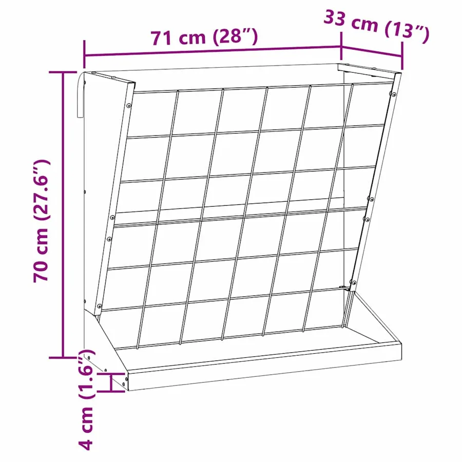 Distributeur de Foin Vert olive 71 x 33 x 70 cm - 13