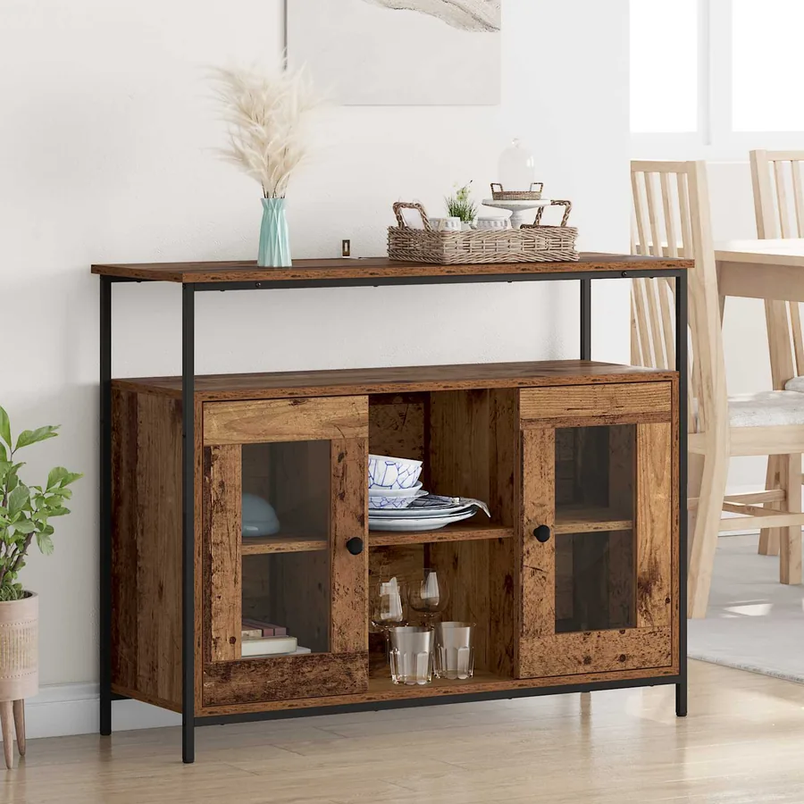 Buffet Bois Ancien 100 x 35 x 80 cm Bois d'ingénierie