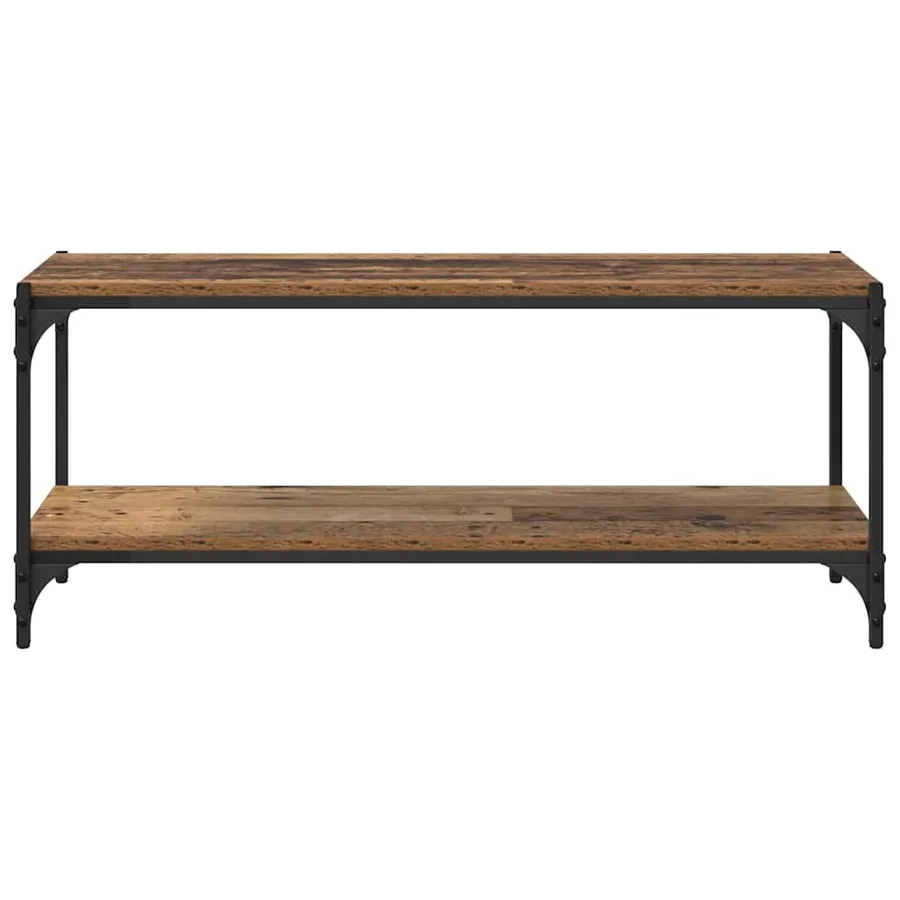 Meuble TV Bois Ancien 100x33x41cm Bois d'ingénierie et fer - 5