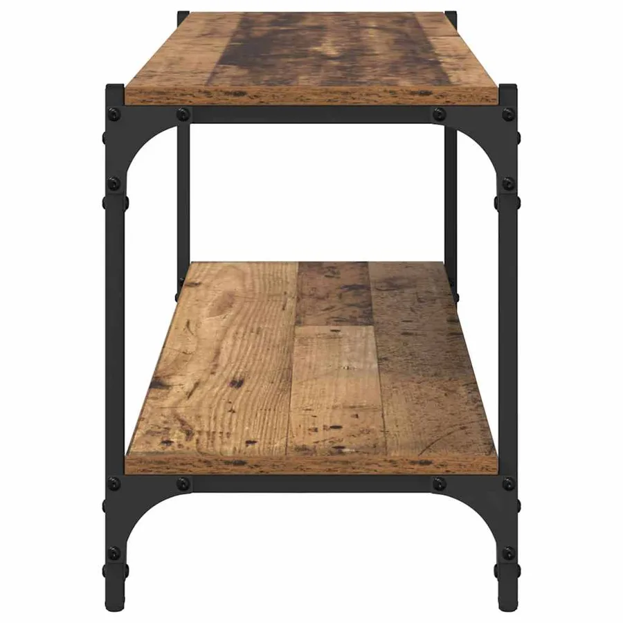 Meuble TV Bois Ancien 100x33x41cm Bois d'ingénierie et fer - 6