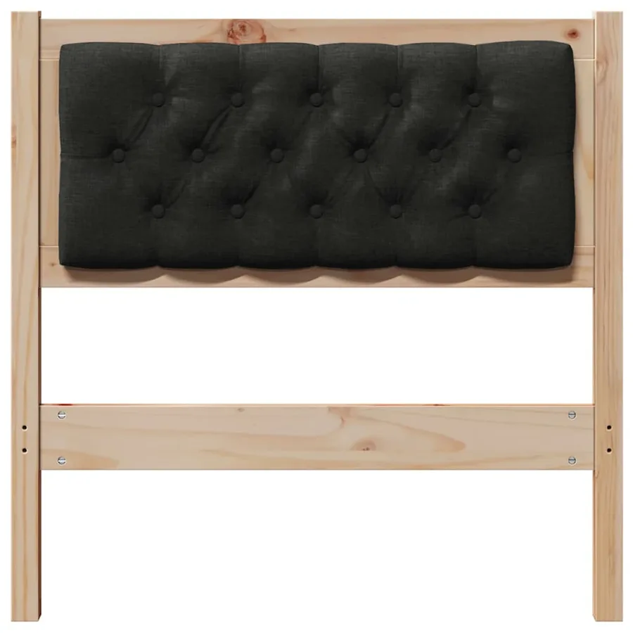Tête de lit Autre Marron et noir 80 cm Bois massif en pin - 4