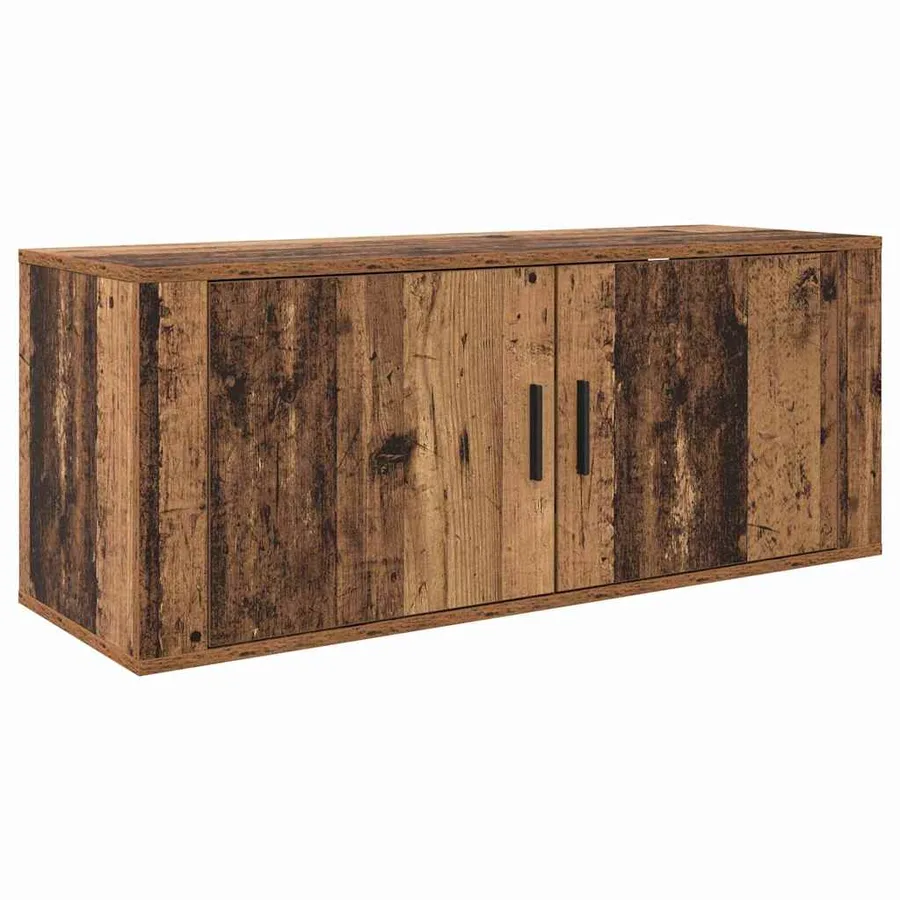 Meuble TV mural Montage mural Bois Ancien 100 x 34,5 x 40 cm - 2