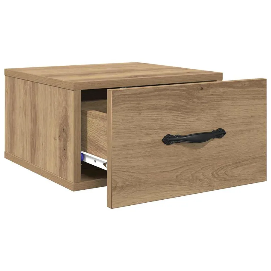 Cabinet de chevet 2 pc chêne artisanal 35 x 35 x 20 cm - 5
