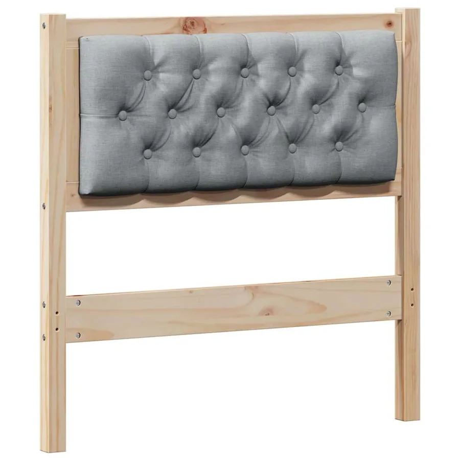 Tête de lit Autre Marron et gris clair 80 cm Bois massif en pin - 2