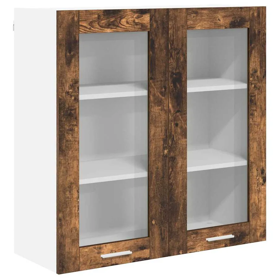 Armoire suspendue Chêne fumé 80 x 31 x 80 cm Bois d'ingénierie - 2
