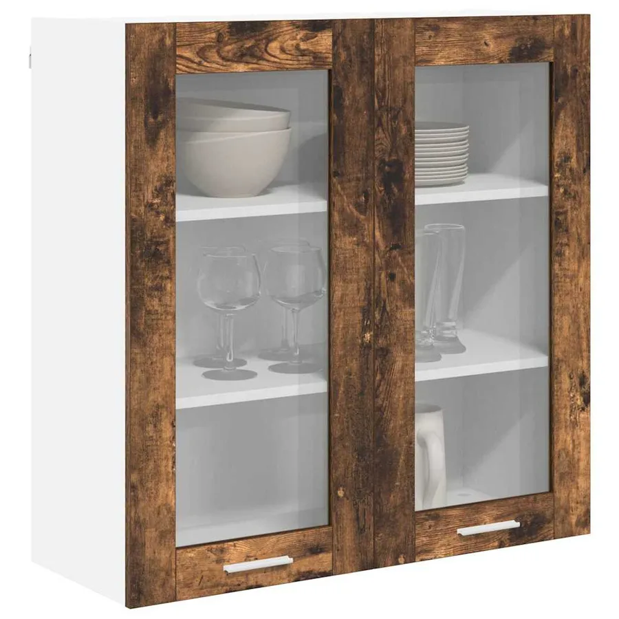 Armoire suspendue Chêne fumé 80 x 31 x 80 cm Bois d'ingénierie - 3
